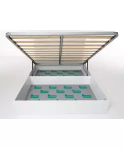 LETTO MATRIMONIALE CONTENITORE "BED BOX" BIANCO 160X190 CM